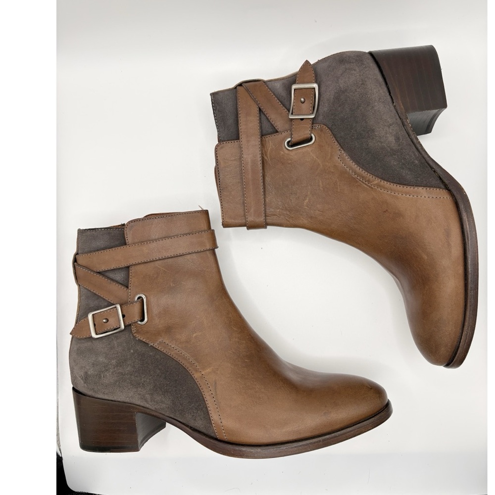 The Frye Company Leather and Suede Ankle Booties